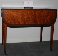 Drop leaf console table 28" tall by 33" long by