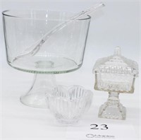 Serving ware-truffle dish 8.5" by 8.5" with glass