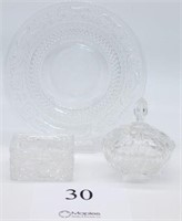 Crystal candy dish with lid 5.5" tall by 5.5"