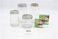 Canning supplies-19 quart size jars, 35 different