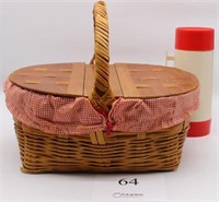 Picnic Basket measures 13" tall by 17" long,