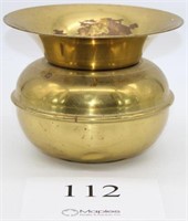 Brass spittoon 6.5" tall by 8" wide and planter