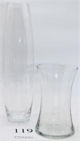 Glass Vases- large one is 16" tall, medium one is