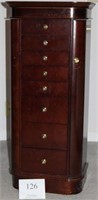 Jewelry cabinet 40" tall by 18" wide by 13" deep