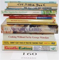 Vintage cookbooks and Health books