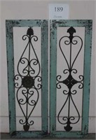 Wall art set of two each measuring 35" long by