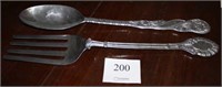 Giant metal fork and spoon 36" long