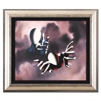 Mark Kostabi, "Sending the Son" Framed Original Mi