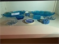 Blue Art Glass and Other Home Decor