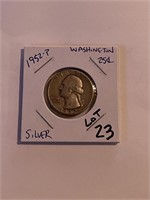 Early 1952-P Washington Silver Quarter