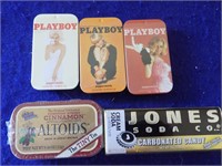 Lot of Tin Mint Containers-3 Playboy