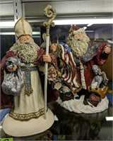 June Mckenna Santa Claus Figurines Signed And
