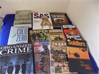 Lot of War Books(10), 3 Magazines & Organized