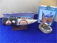 The Legend of the Horn & Eagle Fishing Figurines