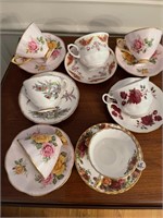 ASST. TEA CUPS - OLD COUNTRY ROSE, ETC.