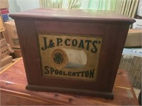 Extremely Rare Antique J&P Coats 6 Drawer Cabinet