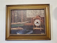 Vintage Picture Art, With Clock