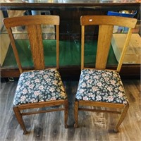 Pair Of Vintage Wooden Kitchen Chairs