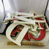 Lot Of Assorted Large Decorative Wooden Letters