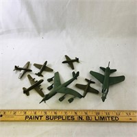 Lot Of 7 Vintage Plastic Toy Army Planes
