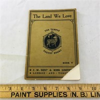 Antique The Land We Love Poetry Book