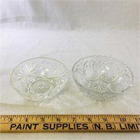 Lot Of 2 Small Glass Bowls (4 1/2" Diameter)