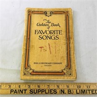 Vintage Golden Book Of Favorite Songs Music Book