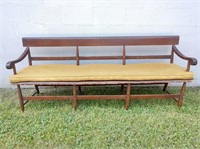 Antique Plank Bottom Deacon's Bench