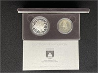 1989 TWO COIN SILVER DEMOCRACY SET: PROOF