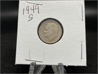 1949 S ROOSEVELT SILVER DIME