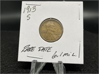 1913 S LINCOLN CENT - RARE DATE - 6.1 MILLION