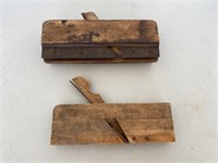 Two (2) wooden molding planers