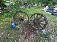 Antique Wood spoke wheels