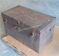 Antique Metal Clad Trunk