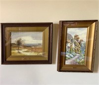 TWO EARLY WATERCOLOURS IN DEEP FRAMES