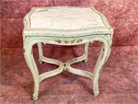 ANTIQUE LOUIS XVI STYLE MARBLE TOP TABLE