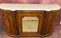 ANTIQUE MARBLE TOP SIDE BOARD