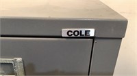 Cole Metal Card Filing Cabinet