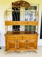 2 Pc. Large Bakers Rack w/2 Drawers & Doors on