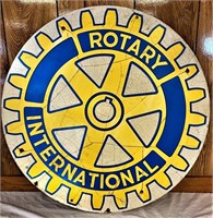 Vintage Metal Rotary International Sign