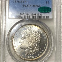 1878 8TF Morgan Silver Dollar PCGS - MS 64 CAC