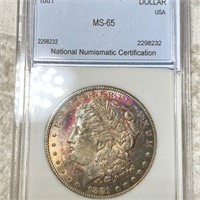 1881 Morgan Silver Dollar NNC - MS65