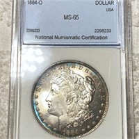 1884-O Morgan Silver Dollar NNC - MS65