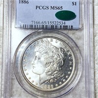 1886 Morgan Silver Dollar PCGS - MS 65 CAC