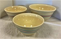 3 Stoneware Bowls