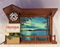 Vintage Hamm's Beer Motion Light / Clock