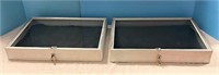Two Aluminum Display Cases