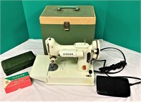 Singer Featherweight Rare White Sewing Machine