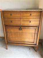 Antique wooden dresser with drawers