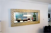 Champagne Gold Woven Frame Mirror